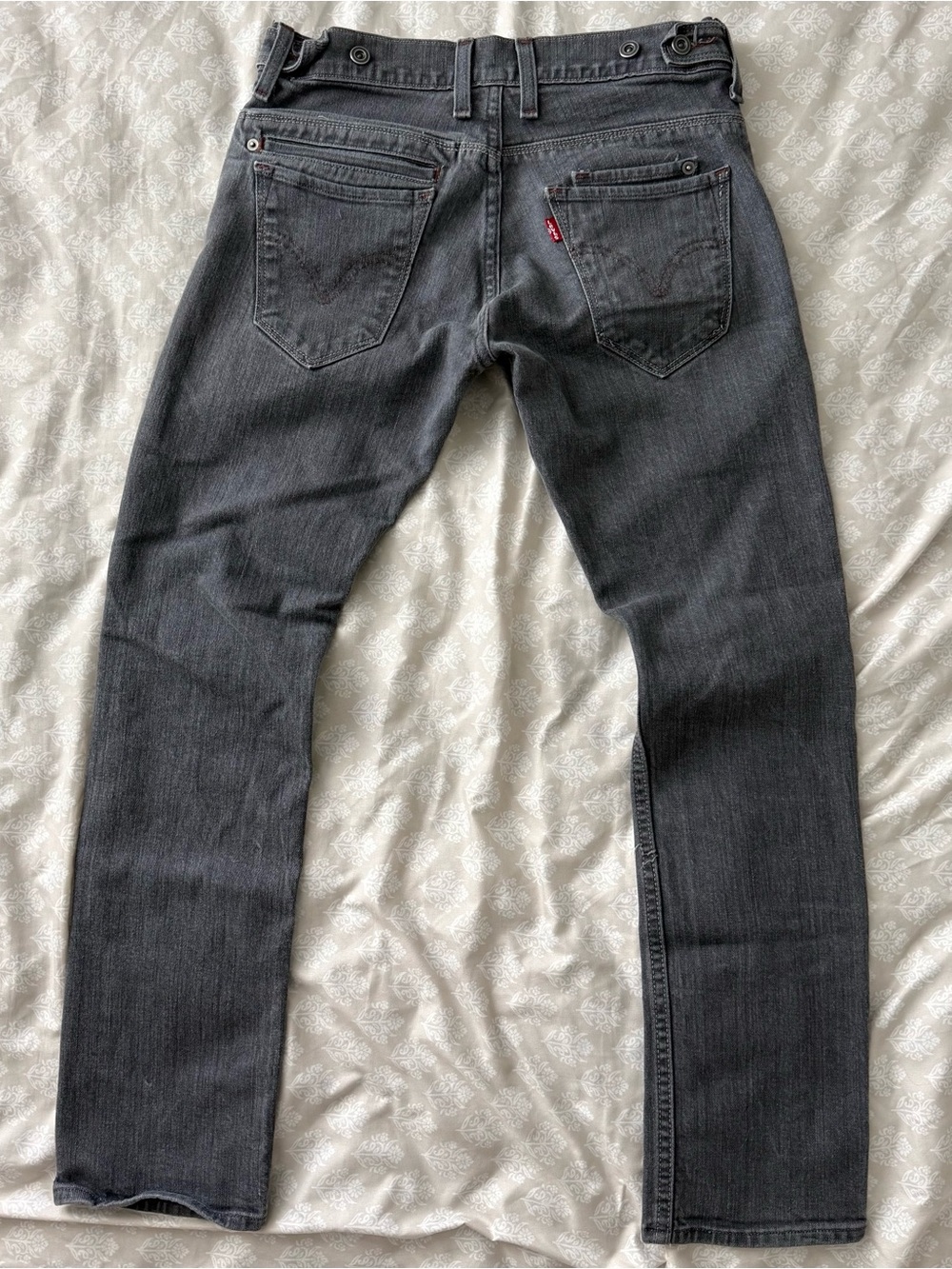 Vtg Levis Jeans Mens 28x29 Blue 511 Engineered Denim Two Horse Brand Cinch Waist